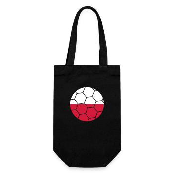 Poland Flag Polish Poland Round Football Pattern - Gift Bag for Bottles - black - Front