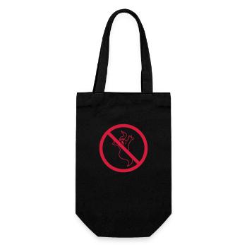 zone forbidden no shield ghost haunt horror mon - Gift Bag for Bottles - black - Front
