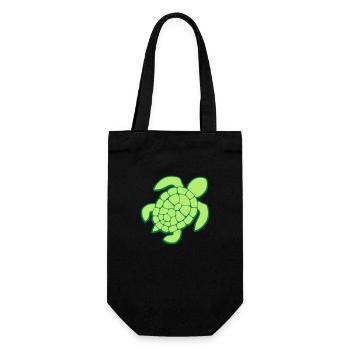 Clipart design sea turtle - Gift Bag for Bottles - black - Front