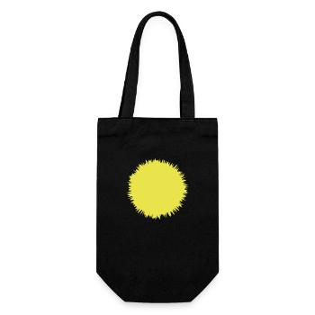 Sun | Kreis | gelbe Sonne (Vectorgraphic) - Geschenkbeutel für Flaschen - Schwarz - Vorne
