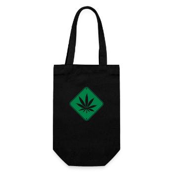 Weed Zone Notice - Gift Bag for Bottles - black - Front