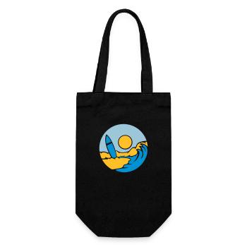 County Beach Surfboard - Gift Bag for Bottles - black - Front