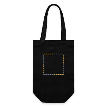 Beer Shield Square - Gift Bag for Bottles - black - Front