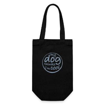 Dog thinks in the cool - Gift Bag for Bottles - black - Front