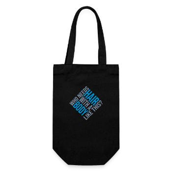 Qui a besoin de cheveux en disant - Sac à bouteille - noir - Devant