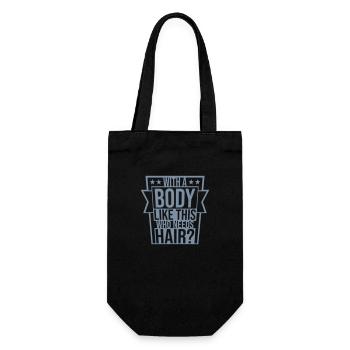 Qui a besoin de cheveux en disant - Sac à bouteille - noir - Devant