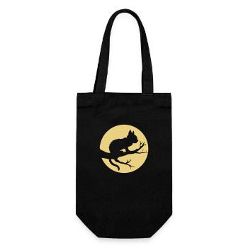 Arbre Lune Chat Noir - Sac à bouteille - noir - Devant