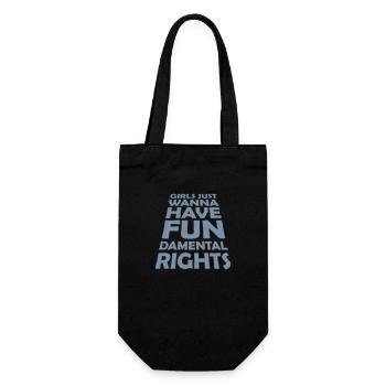 wanna have fundamental rights - Gift Bag for Bottles - black - Front