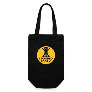 I pooped today quote - Gift Bag for Bottles - black - Front