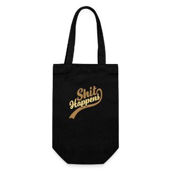 Lettrage De la merde arrive Citation - Sac à bouteille - noir - Devant