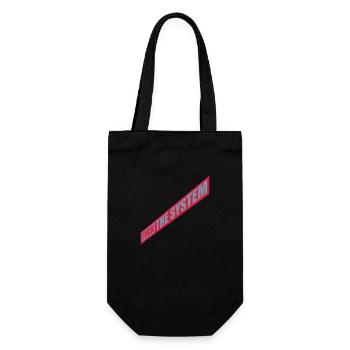 Sozialismus fuck the system - Geschenkbeutel für Flaschen - Schwarz - Vorne