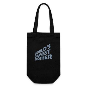 Logo Worlds okayest Brother - Gift Bag for Bottles - black - Front