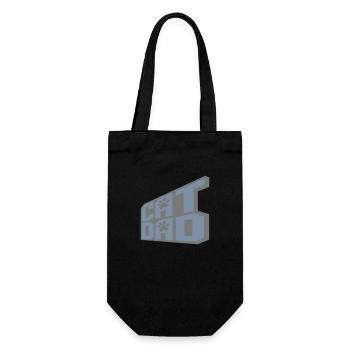 Cat Dad Logo Design - Geschenkbeutel für Flaschen - Schwarz - Vorne