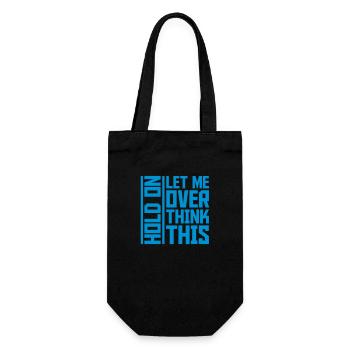 Let me overthink this - Gift Bag for Bottles - black - Front
