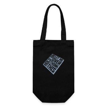 Let me overthink this - Gift Bag for Bottles - black - Front
