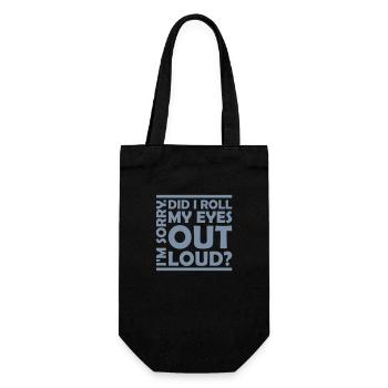 Roll My Eyes Out - Geschenkbeutel für Flaschen - Schwarz - Vorne