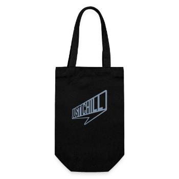 Just Chill Text Logo - Gift Bag for Bottles - black - Front