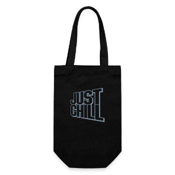 Just Chill Text Logo - Geschenkbeutel für Flaschen - Schwarz - Vorne