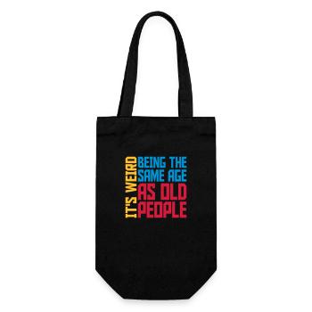 being old people age - Gift Bag for Bottles - black - Front