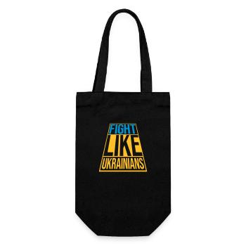 se battre comme citation des ukrainiens - Sac à bouteille - noir - Devant