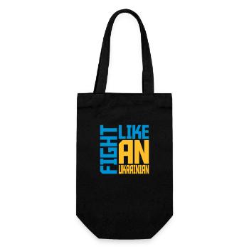 fight like ukrainians quote - Gift Bag for Bottles - black - Front