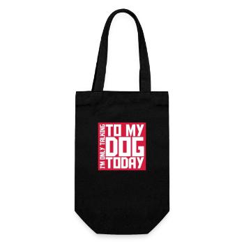 only talking to dog - Gift Bag for Bottles - black - Front
