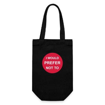 Je préfère ne pas - Sac à bouteille - noir - Devant