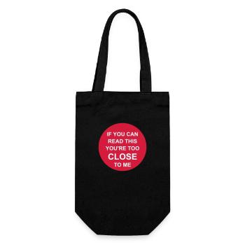 too close to me - Gift Bag for Bottles - black - Front