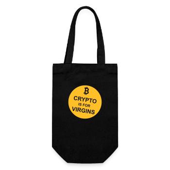 crypto is for virgins - Gift Bag for Bottles - black - Front