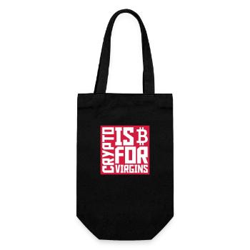 crypto is for virgins - Gift Bag for Bottles - black - Front