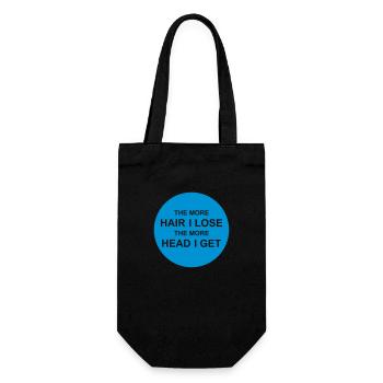 I get more head - Gift Bag for Bottles - black - Front