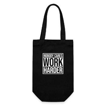 nobody cares work harder - Gift Bag for Bottles - black - Front