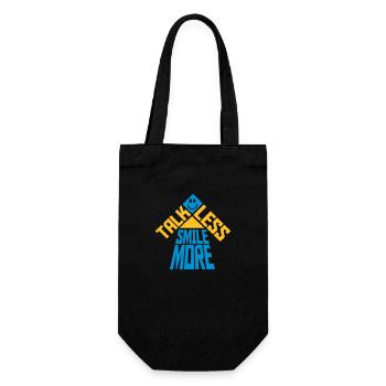 talk less smile more - Gift Bag for Bottles - black - Front