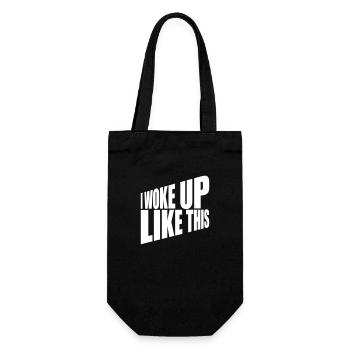 woke up like this - Gift Bag for Bottles - black - Front