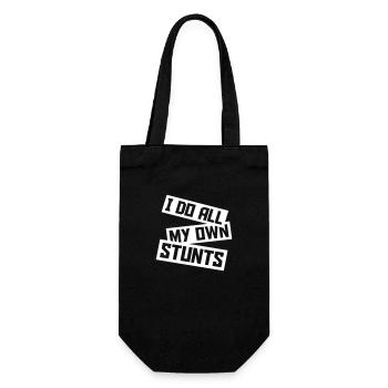 all my own stunts - Geschenkbeutel für Flaschen - Schwarz - Vorne