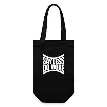 say less do more - Geschenkbeutel für Flaschen - Schwarz - Vorne