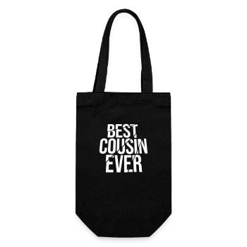 best cousin ever Zitat - Geschenkbeutel für Flaschen - Schwarz - Vorne