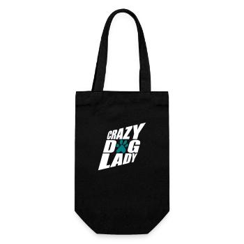 crazy dog lady quote - Gift Bag for Bottles - black - Front