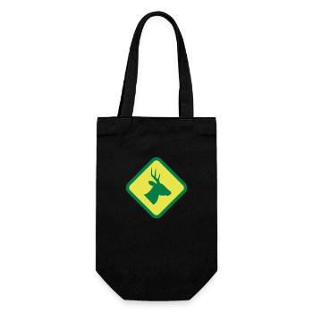 Warning deer - Gift Bag for Bottles - black - Front