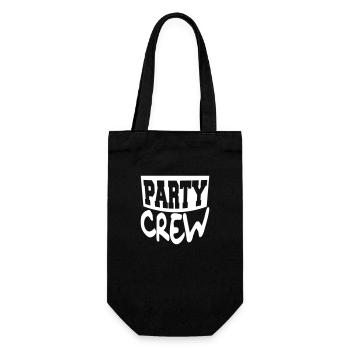 Party Crew Fun Logo Celebrate Team Friends Member - Gift Bag for Bottles - black - Front