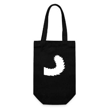 Cat or Dog Tail Silhouette Shadow Outline - Gift Bag for Bottles - black - Front