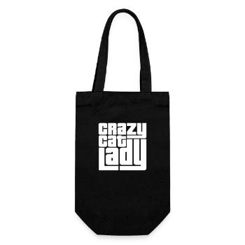 Chat fou Dame Texte Folle Femme Chats Amour - Sac à bouteille - noir - Devant