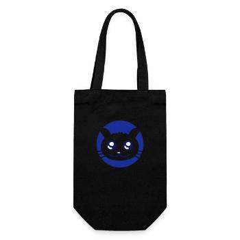 Pretty Cat Looking Happy Cheerful Smiling - Gift Bag for Bottles - black - Front