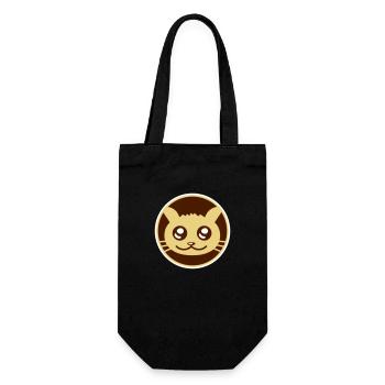 Pretty Cat Looking Happy Cheerful Smiling - Gift Bag for Bottles - black - Front
