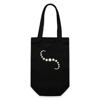 De nombreuses marguerites fleurs motif décoratif coloré - Sac à bouteille - noir - Devant