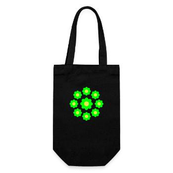 Beaucoup de fleurs colorées belle conception de motif décoratif - Sac à bouteille - noir - Devant
