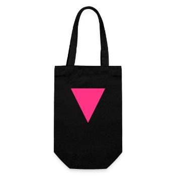 Pink Triangle / Rosa Winkel - Gift Bag for Bottles - black - Front