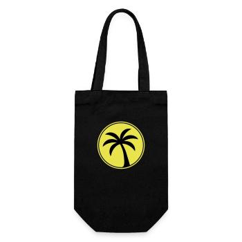 Plage de l’icône de palmier - Sac à bouteille - noir - Devant