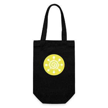 Sonne Symbol - Geschenkbeutel für Flaschen - Schwarz - Vorne