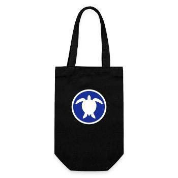 Water turtle circle round silhouette icon - Gift Bag for Bottles - black - Front
